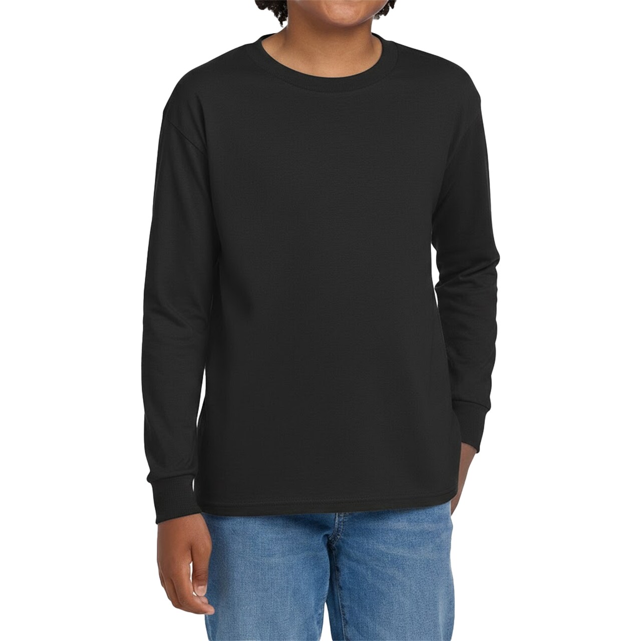 Gildan Youth Heavy Cotton Long Sleeve T-Shirt for DIY, Painting & Screen Printing